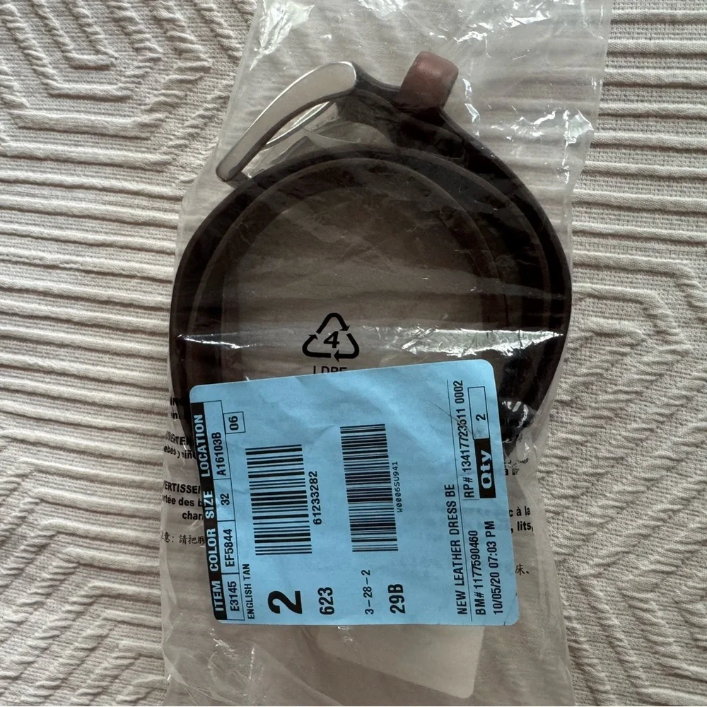 J. Crew English Tan Leather Belt with Silver Buckle - Picture 3 of 3